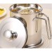 1.8 L 304 Stainless Steel Oil Filter Storage Pot Grease Keeper Oil Container for Bacon Fat, Kitchen Cooking or Frying Oil